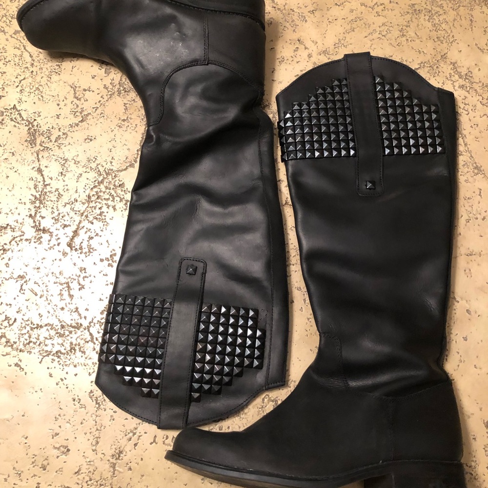 Reggie Black Riding Boots